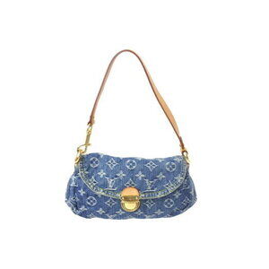 Louis Vuitton Pleaty one shoulder handbag Monogram denim leather blue